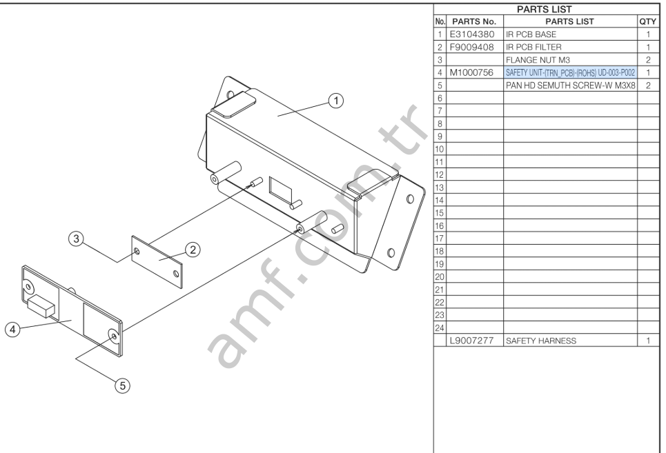 Safety Unit-Trn-Pcb UD-003-P002_M1000756 On Point, Silah Algılama Sensörü