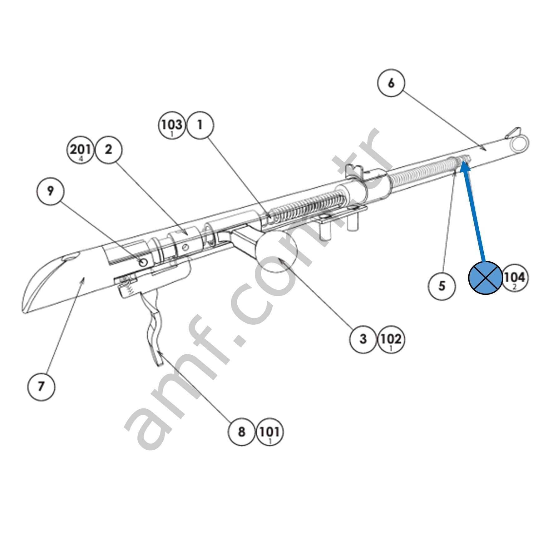 Rod Long Push_FB-1231UK Shoot It Win, İtici Piston Kol Rod
