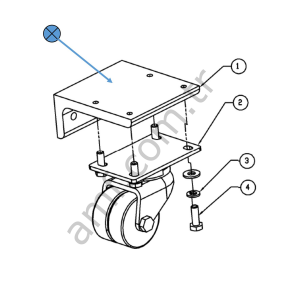 Caster Bracket __ 294115056 2li Tekerlek Bağlantı '' L''  Braketi