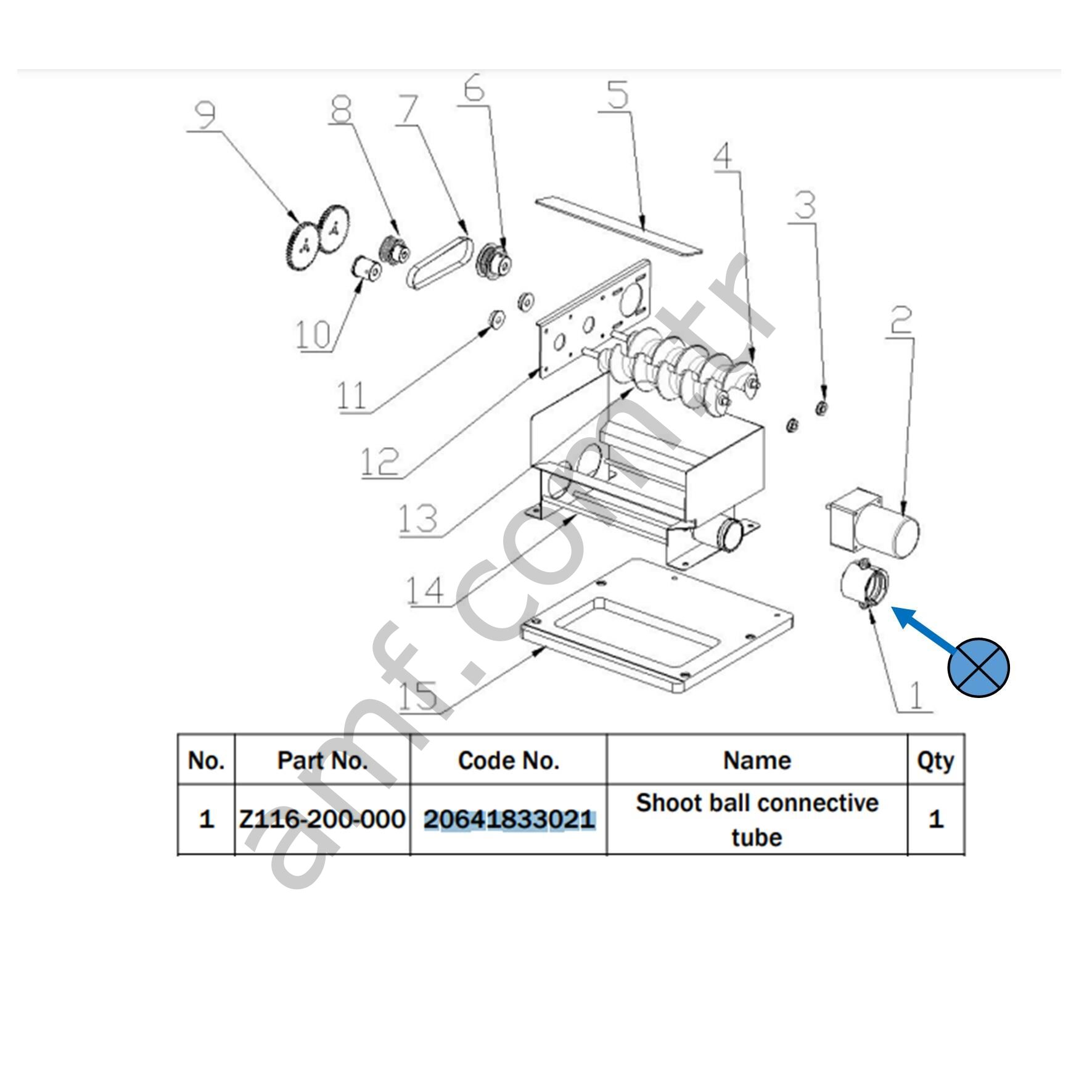 Shoot Ball Connect Tube_20641833021/Z116-200-000 Zombie Night, Top Transfer Hortum Bağlantı Adaptörü