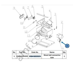 Shoot Ball Connect Tube_20641833021/Z116-200-000 Zombie Night, Top Transfer Hortum Bağlantı Adaptörü