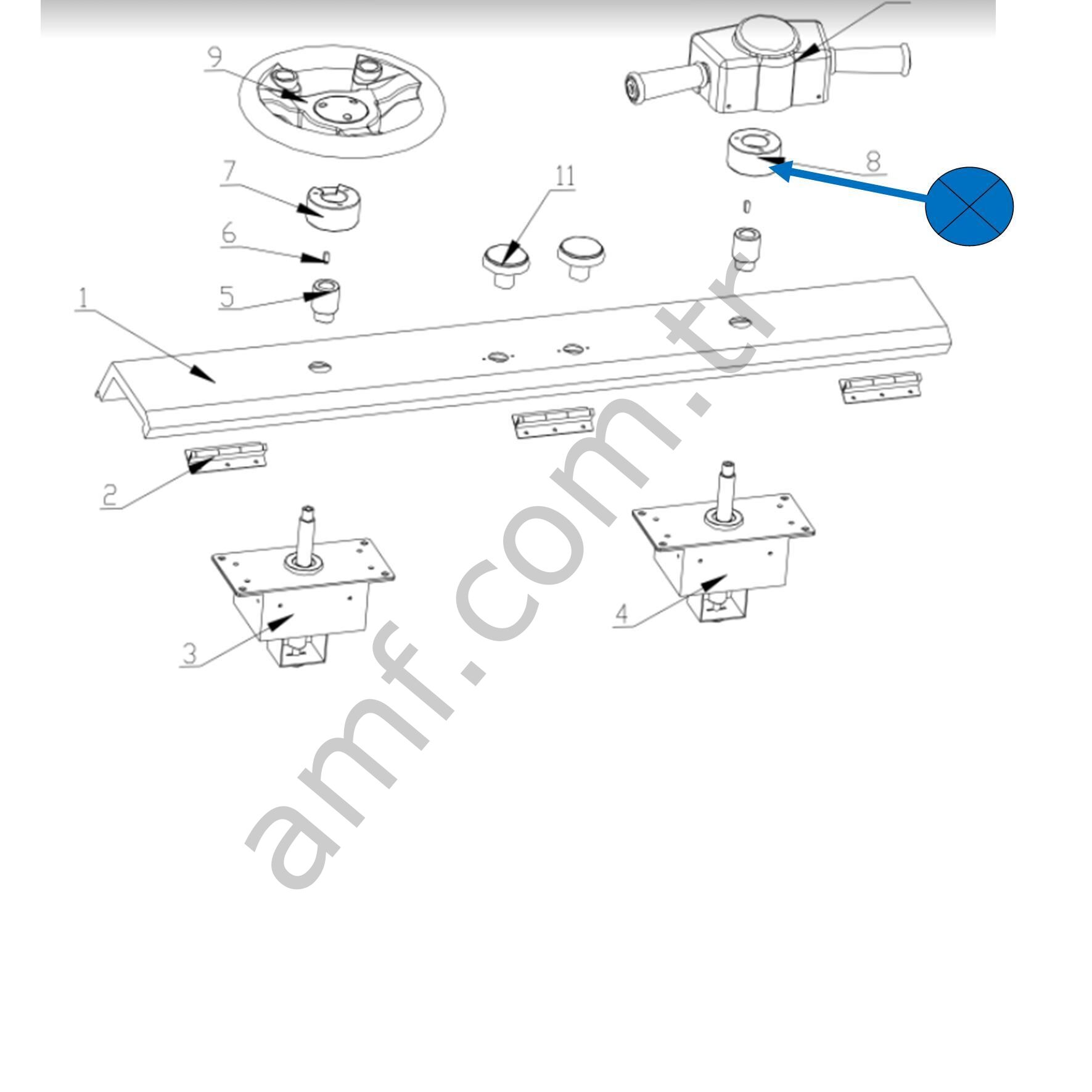 Motor Cycle Shaft Block_D120-119-000/20241317B02 Duo Drive, Direksiyon Şaft Bloğu, Q235 Çelik