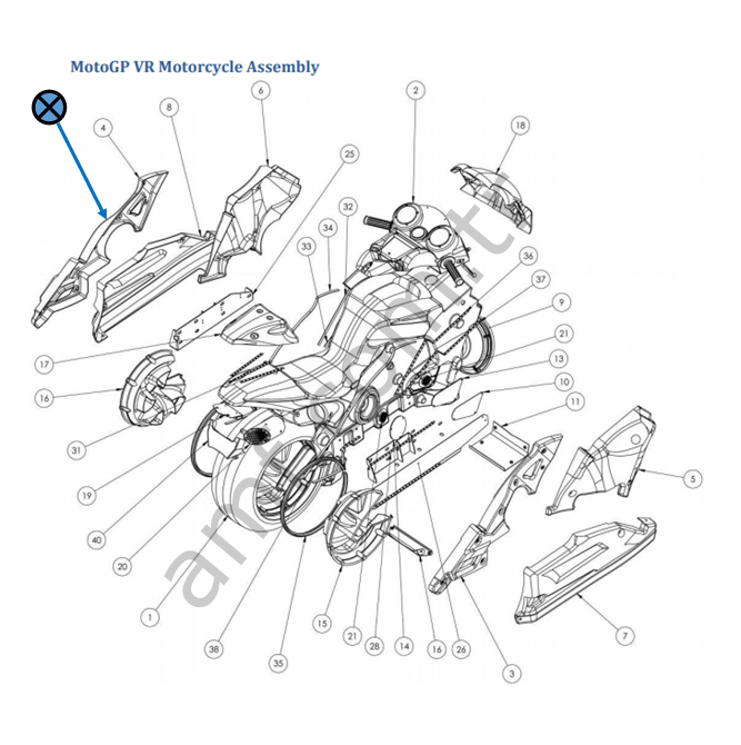 Bike Frame Left_603-00732-01 Moto Gp,
