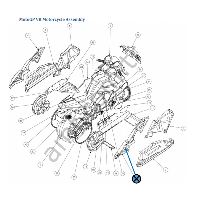 Bike Frame Right_603-00731-01 Moto Gp,