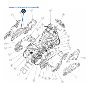 MGP 42-Bike Low Side Vacform Left_603-00743-01-R Moto Gp,
