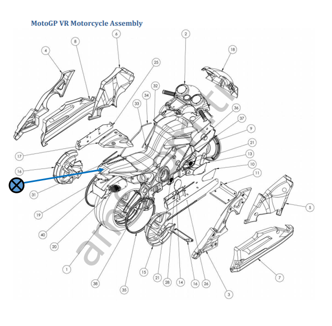 Moto Gp Rear Fender Red_603-00754-01-R Moto Gp,