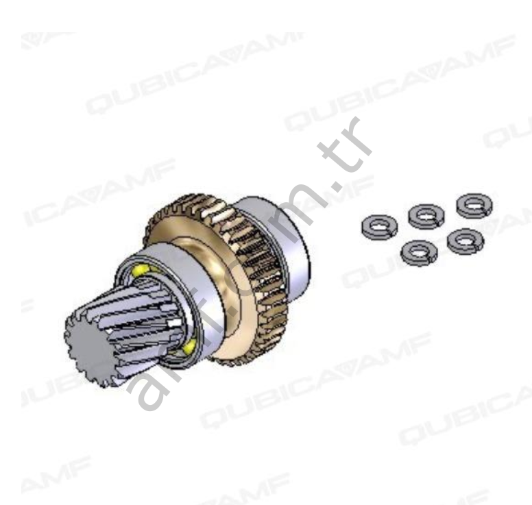 Fe Gearbox 50Hz Shaft Replacement Kit_088000355 Ön Redüktör Dişli Seti, Bknz.088-000-105 nolu Redüktörler için