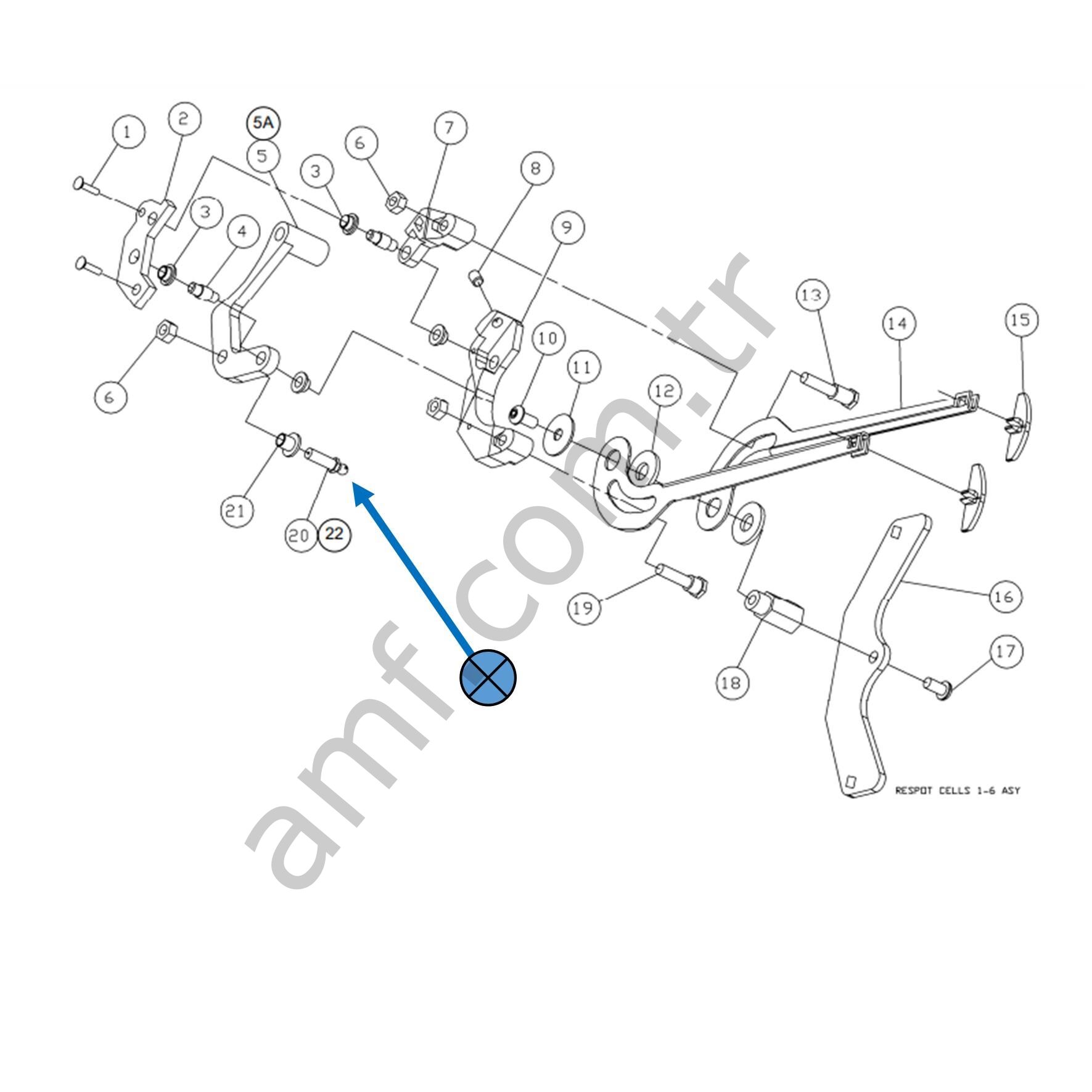 Stud, Ball Head 6-Pin Link Only_088005524 Topuz Başlı Saplama Civata, Mafsal Başı. Sadece 6 ncı Pin Linkinde Kull.