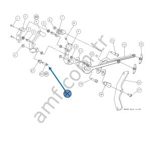 Stud, Ball Head 6-Pin Link Only_088005524 Topuz Başlı Saplama Civata, Mafsal Başı. Sadece 6 ncı Pin Linkinde Kull.
