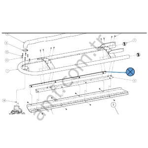 Tray Leg Right, Hande Weldment_254001108 Harmony Ball Return İnox Platformun Montaj Bağlantı Parçası