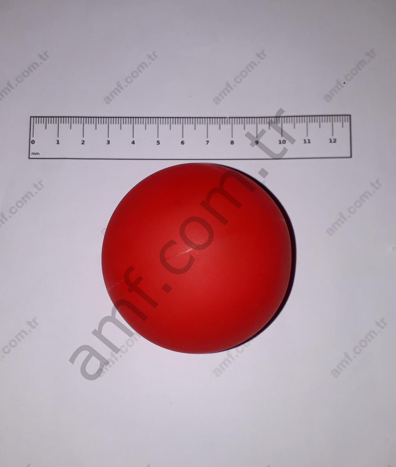65mm Rubber Ball, Red Crazy Clown, Çap:65mm, Havalı, Yumuşak Plastik Top, Kırmızı