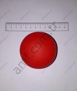 65mm Rubber Ball, Red Crazy Clown, Çap:65mm, Havalı, Yumuşak Plastik Top, Kırmızı