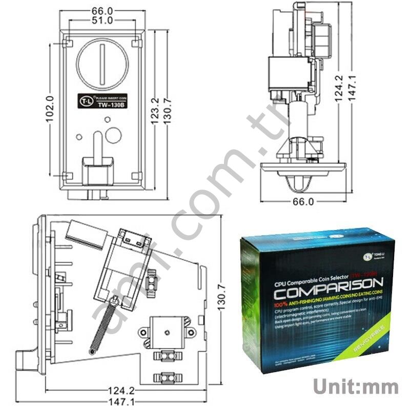 Elektronik Jeton Mekanizması_TW130 Jeton Mekanizması, Coin Mechanizm