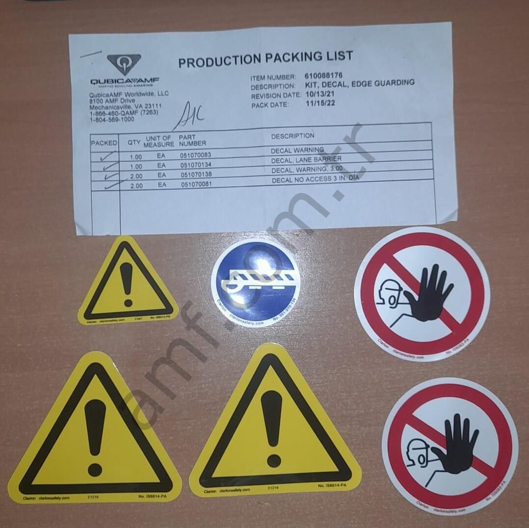 Kit, Decal, Edge Guarding_610088176 Edge, Koruma Uyarı Sticker Set