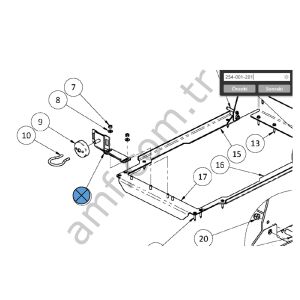 Latch Hood Weldment Bracket_254001201 Harmony Ball Return, Kapak Somun Montaj Braketi