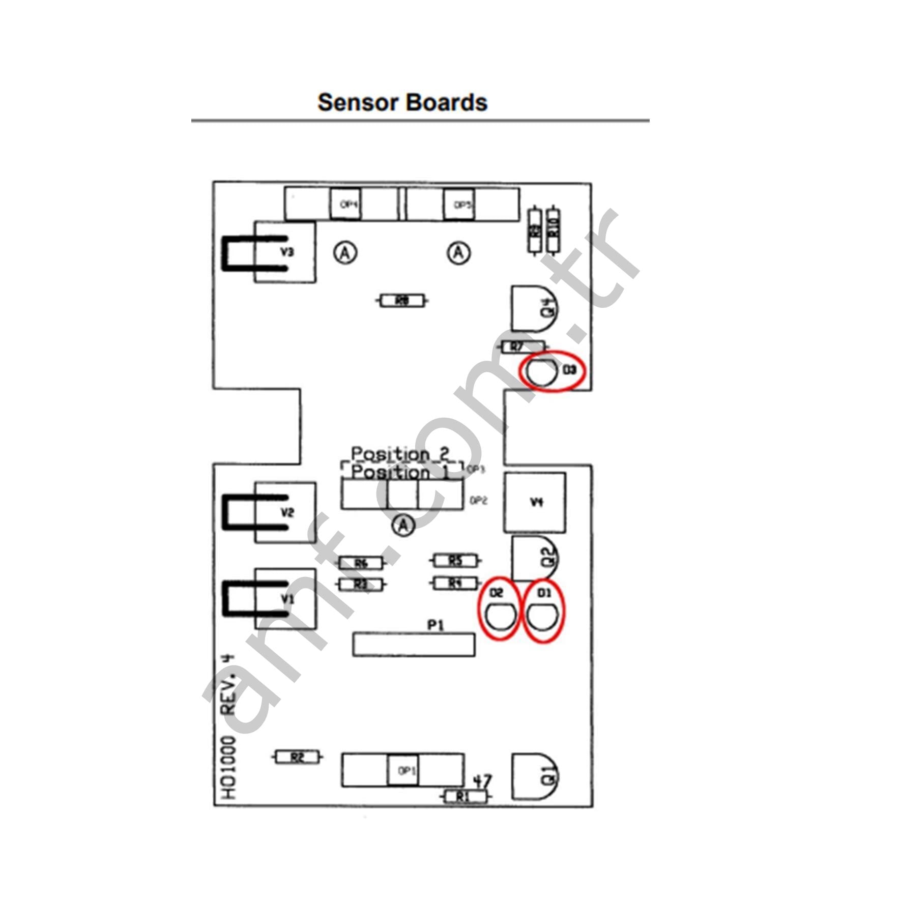 Deltronic TT-2000 Sensor Board Ticket Station, TT-2000, Sensör Kartı