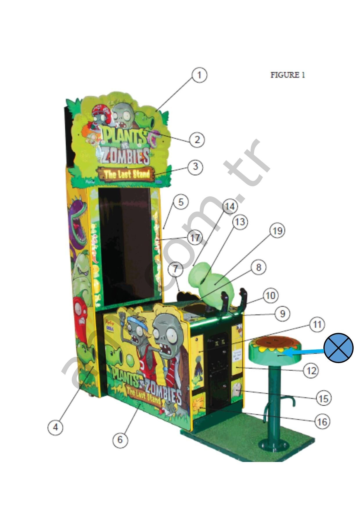 Sega PVSZ Last Stand Sun Flower Seat Ba_PV-5100-UK Plants Vs Zombie Last Stand, Koltuk