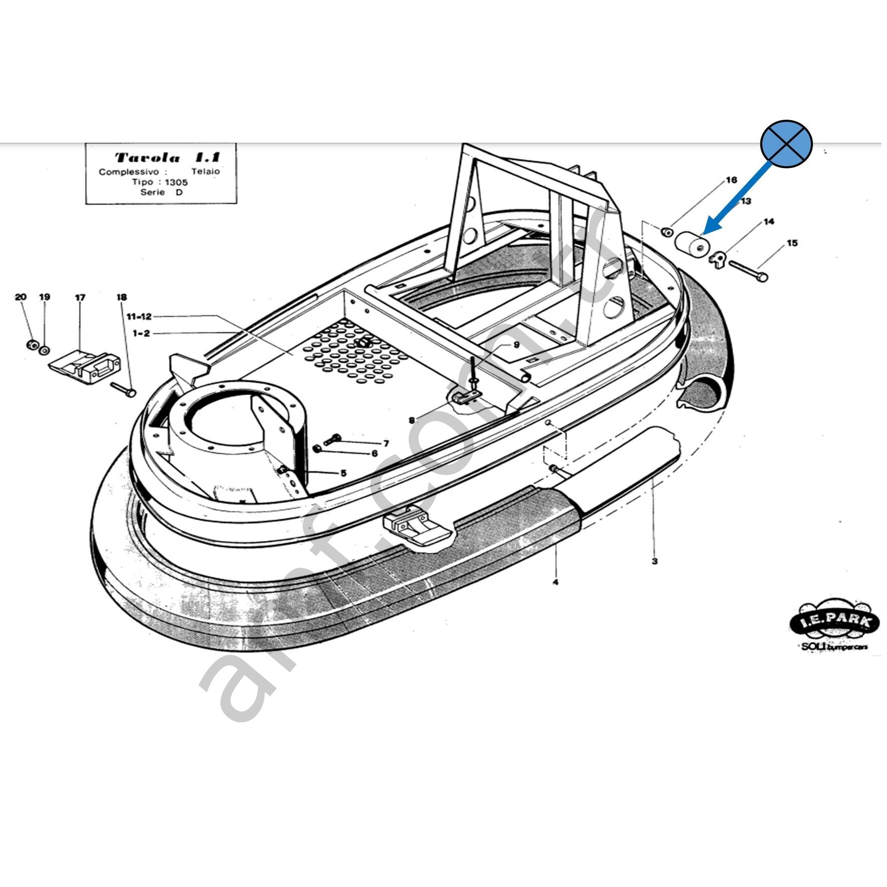 Stabilizer Roller_2A1304/28 Büyük Boy Çarpışan Araba, Arka Denge Rulo Tekeri