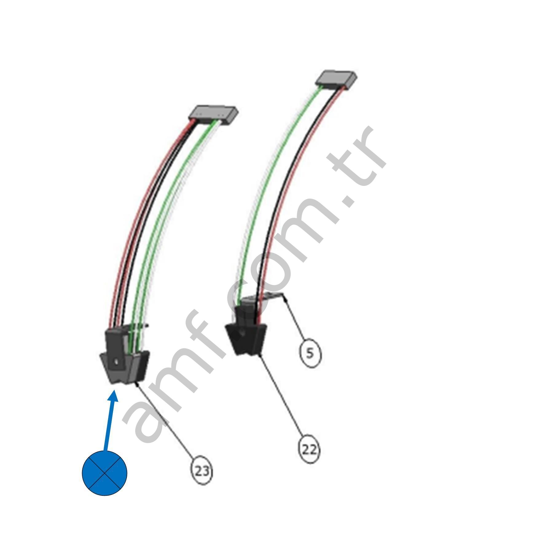 TE Dual Sensor DL-9000_SENS-DUAL/TE/OPTO Ticket Eater, DL-9000, 2 li Sensör Seti, Eski Model