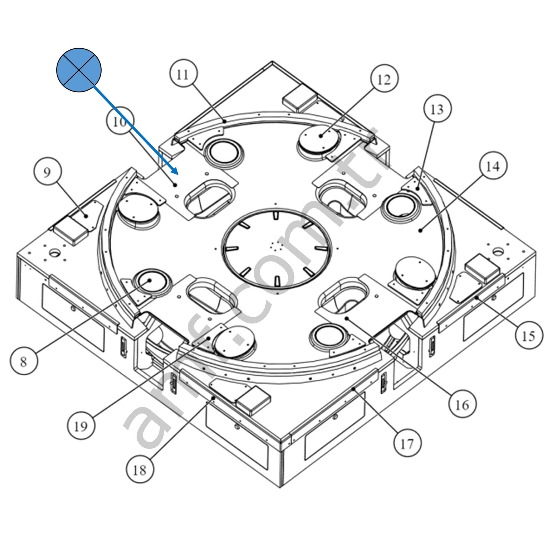 Floor Shim_HIP-07-0058 Hungry Hungry Hippos, İç Zemin Pvc