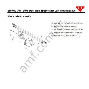 90XL Steel Table Spo Cam Convert Kit_610070303 Tabla, Dönüşüm Kiti Spot/Respot Cam, Bknz.090-005-526 için Dönüşüm Kiti