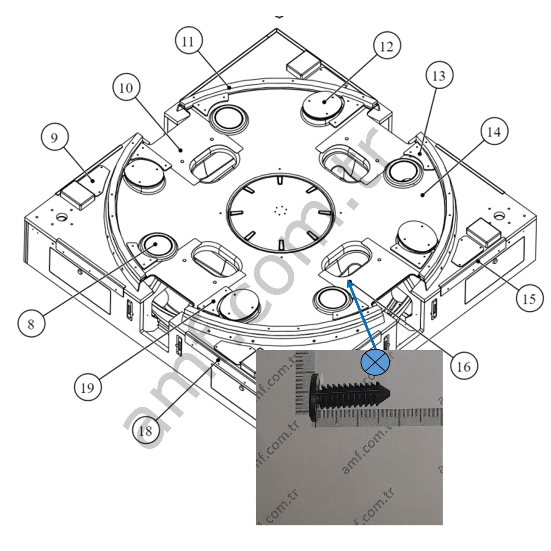 Black Push-In Rivets_PIR-BN-0.03-0.512x0.68 Hungry Hungry Hippos, Pvc Siyah Rivet,
