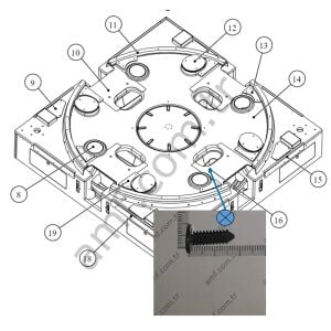 Black Push-In Rivets_PIR-BN-0.03-0.512x0.68 Hungry Hungry Hippos, Pvc Siyah Rivet,