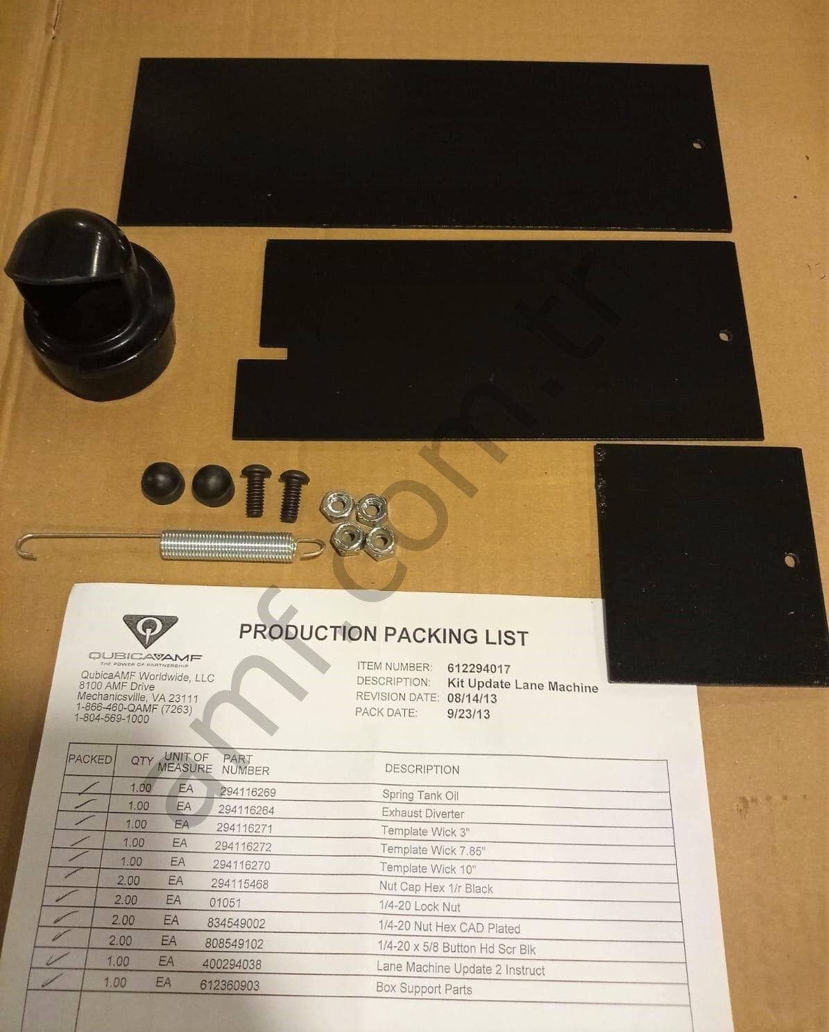 Kit Update Lane Machine_612294017 Ez-Touch, Yağ Transfer Keçesi Ölçü Plakaları, Tank Yayı ve Tapa Kiti