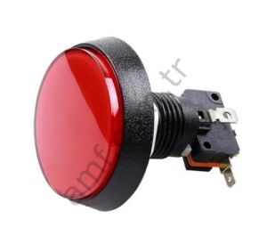 Flat Button, 45mm Red Pirate Ship Kırmızı Buton Çap 45mm, Düz