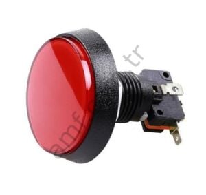 Flat Button, 45mm Red Pirate Ship Kırmızı Buton Çap 45mm, Düz