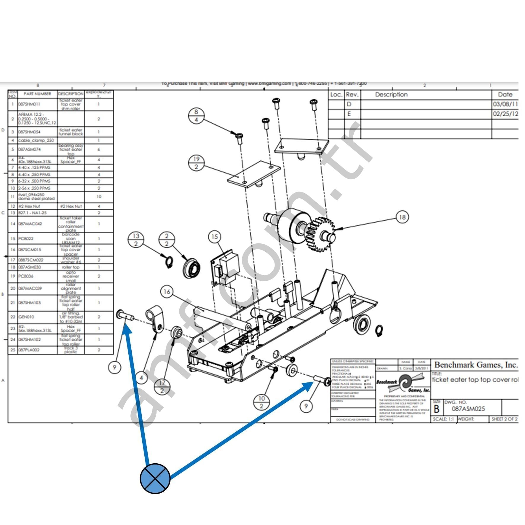 1/8x1/8 Sloted Shoulder Screw SST_SPA20024 Ticket Station, Omuzlu Civata, 6-32X.500 PPMS, _ 54SHM008