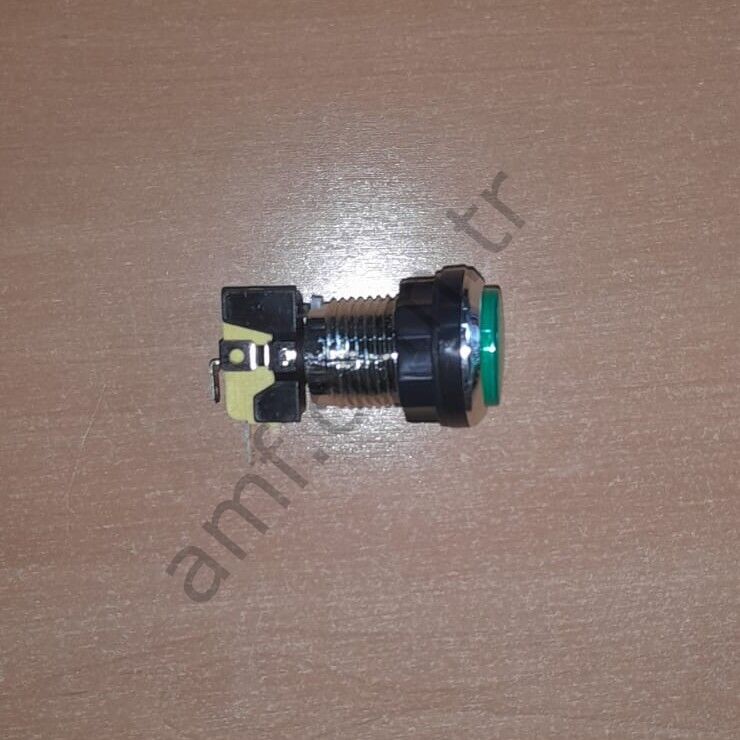 Truck Console Button_1010000140 Ice Cream, Yeşil Buton, 34mm, Düz