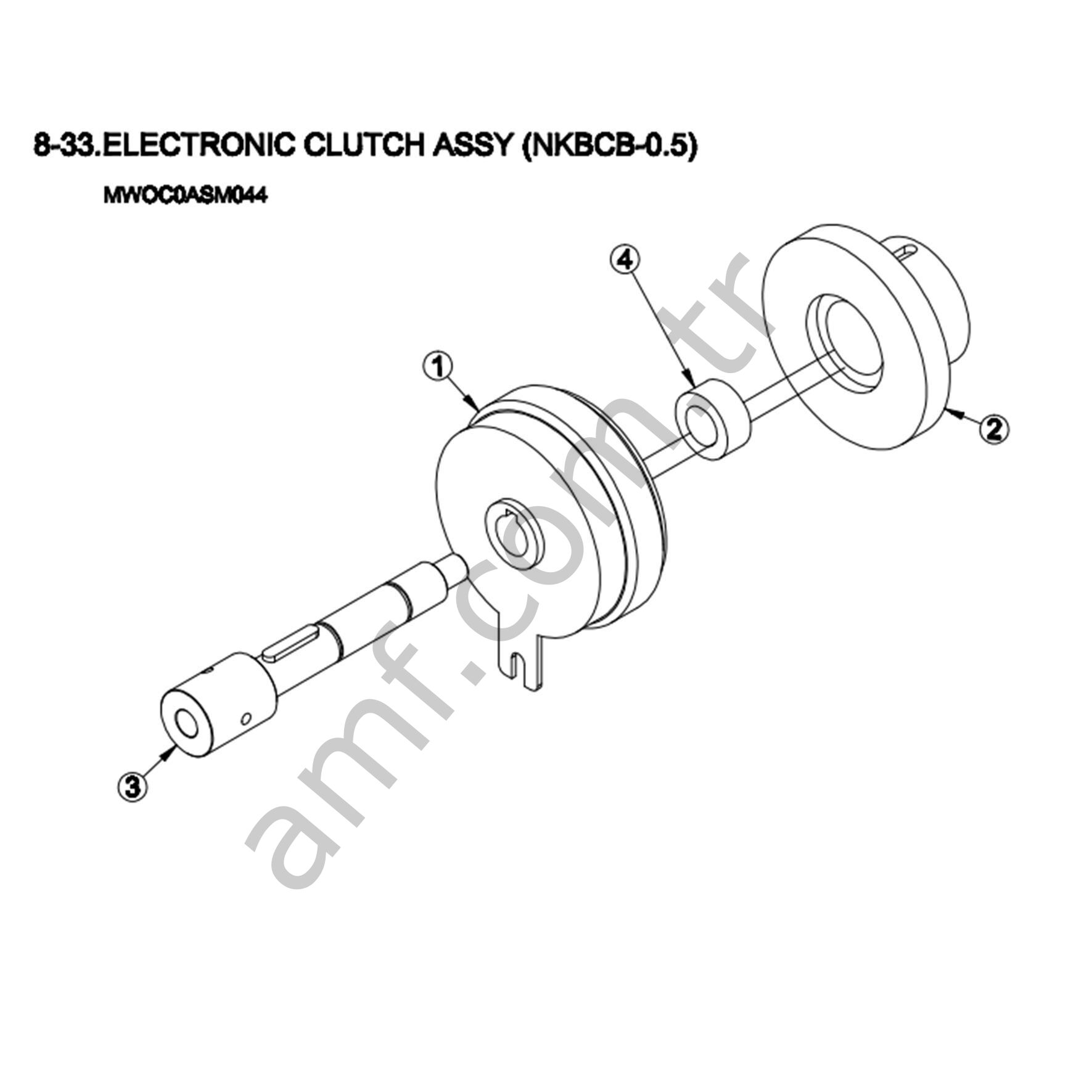 Electronic Clutch Assy NKBCB-0.5_MWOC0ASM044 Magicians Wheel, Kavrama NKBCB-0.5