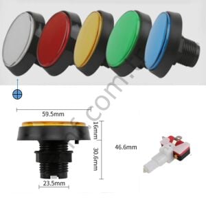 60mm Çap, Düz, Push Button, Dönmez Pinli, Beyaz 60mm Dia, Flat, Push Button, Lock Pin, White