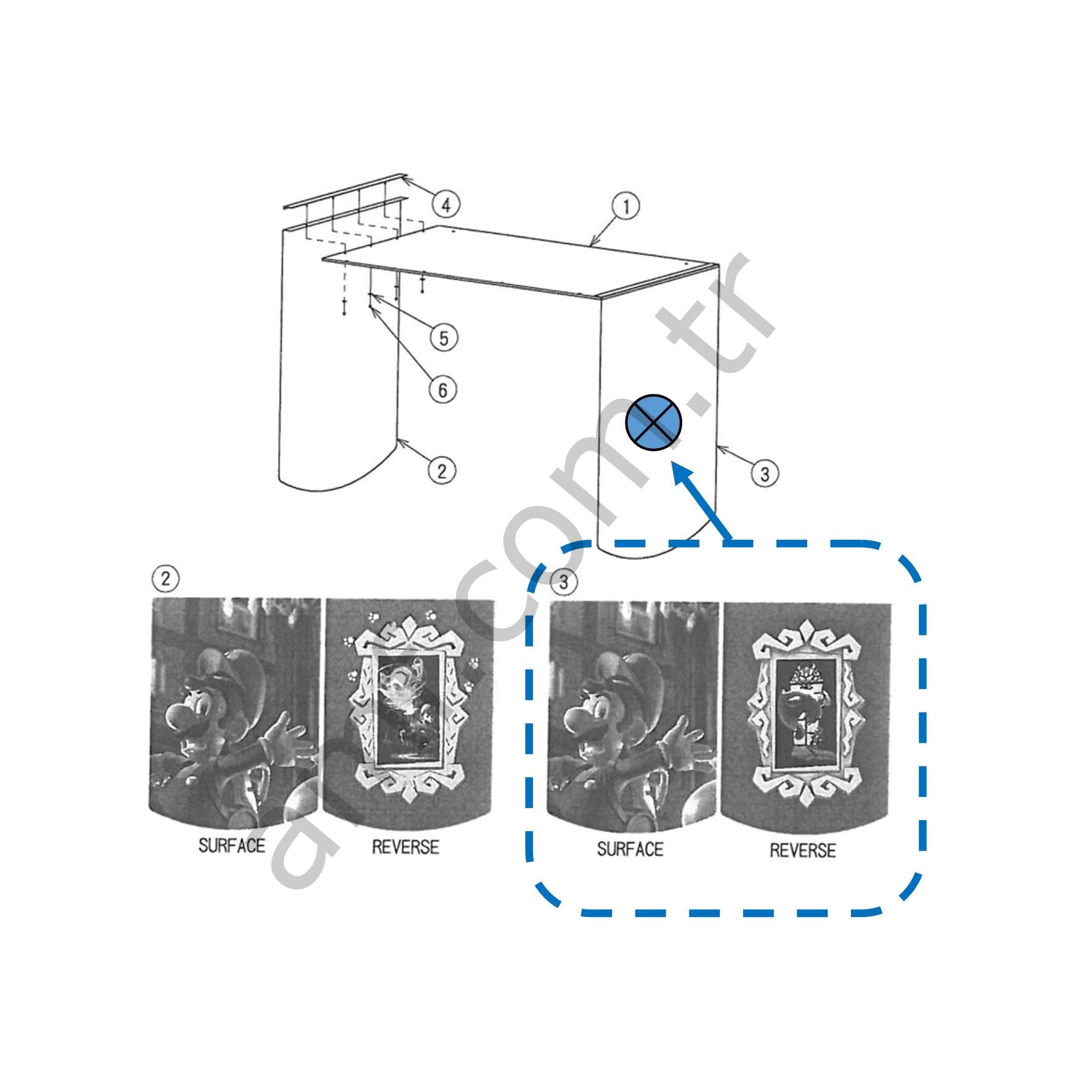 Sega Luigi's Mansio, Side Curtain Right_LMA-8504UK Luigi Mansion, Sağ Perde