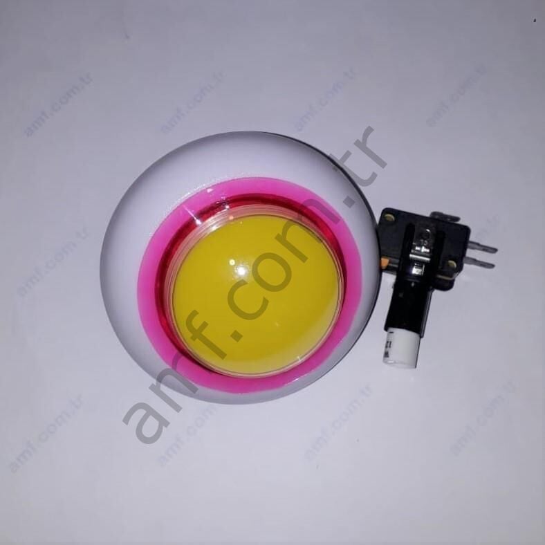 Magic Light Button, 82mm, Circle, Dome Bus Story, Led Işık Aksiyonlu Buton 82mm, Yuvarlak, Dış Bükey