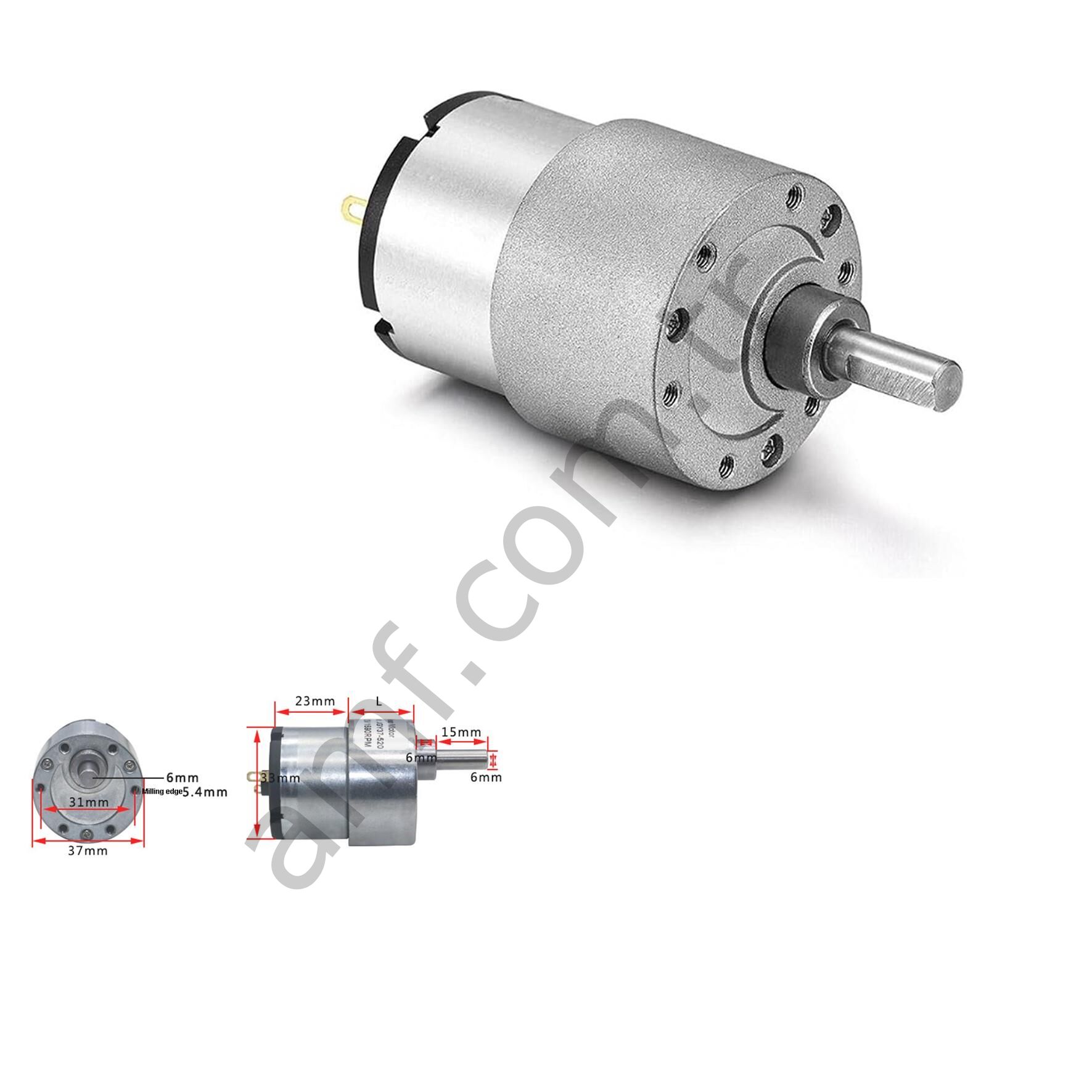 Dc Gear&Motor 24Volt 35Rpm_Cn Ball Spectacular, Redüktörlü Motor 24V 35Rpm