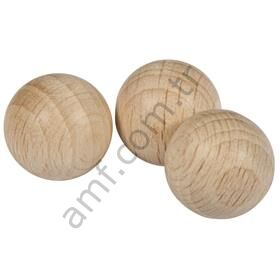 Doğal Ahşap Top, Çap:60mm Naturel Wooden Ball, Dia 60mm
