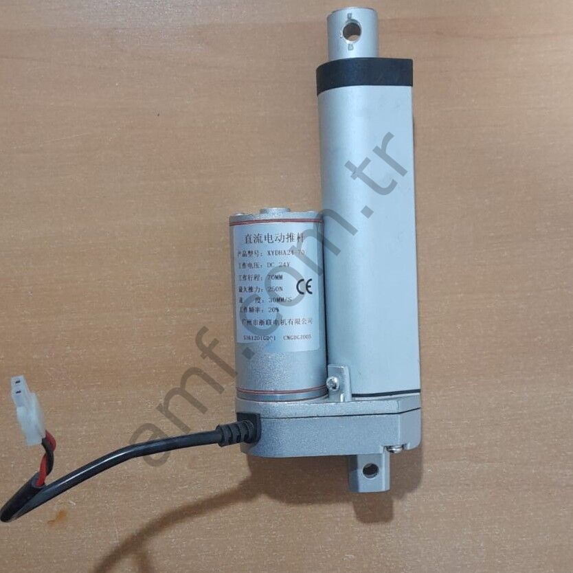 Lineer Gear Motor_XYDHA24-70_Kullanılmış Lineer Redüktörlü Motor, _ 24v 70mm 250n 30mm/sn