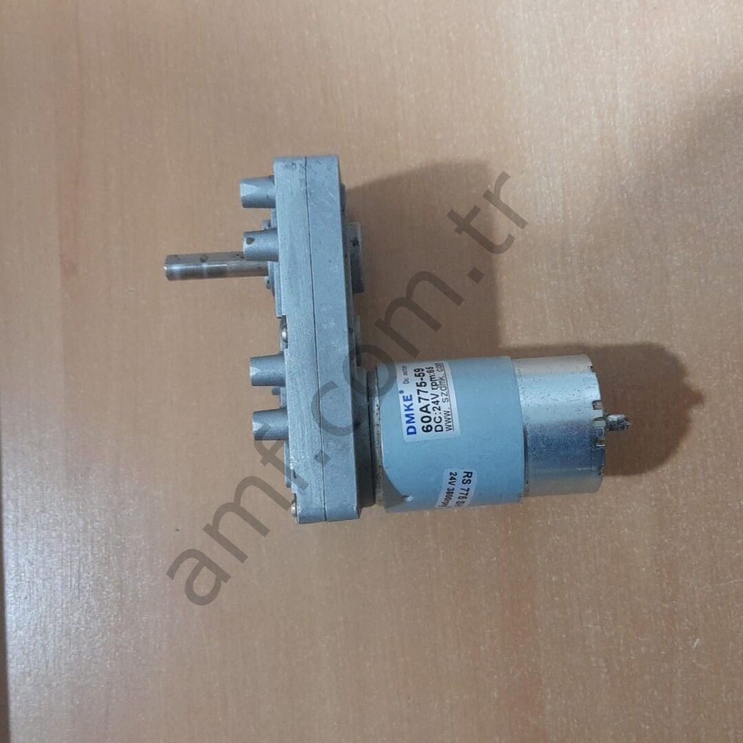 Gear&Motor 24v 65rpm_DMKE-60A775-59_Kullanılmış Redüktörlü Motor, L Type RS775-SH Mot