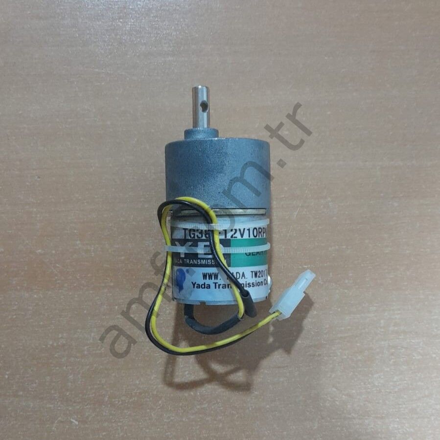 Gear&Motor 12v 10rpm TG38-12V10RPM_Kullanılmış Treasure Dome, X, Redüktörlü Motor, Şaft 6mm, 37mm