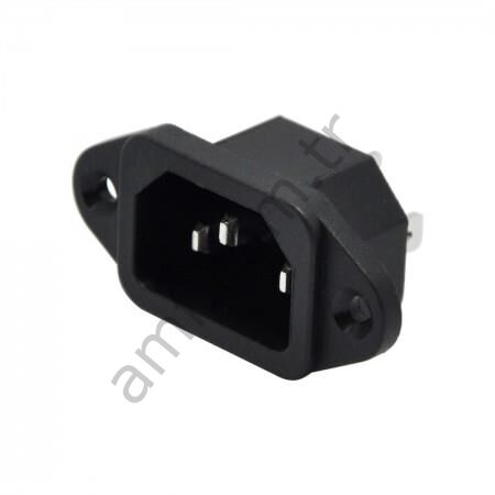 AF212, Power Soket Erkek Kulaklı Elektrik Şebekesi Malzemeleri, Power Kablo Giriş Soketi, Kulaklı, Vidalı Montaj