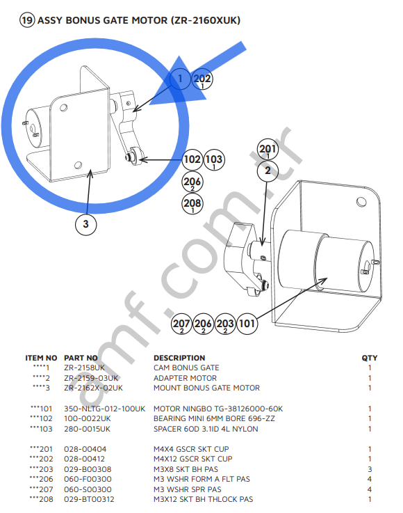 Asy Bonus Motor_ZR-2160XUK Zombies Ready Deady, Redüktörlü Motor Donanımı