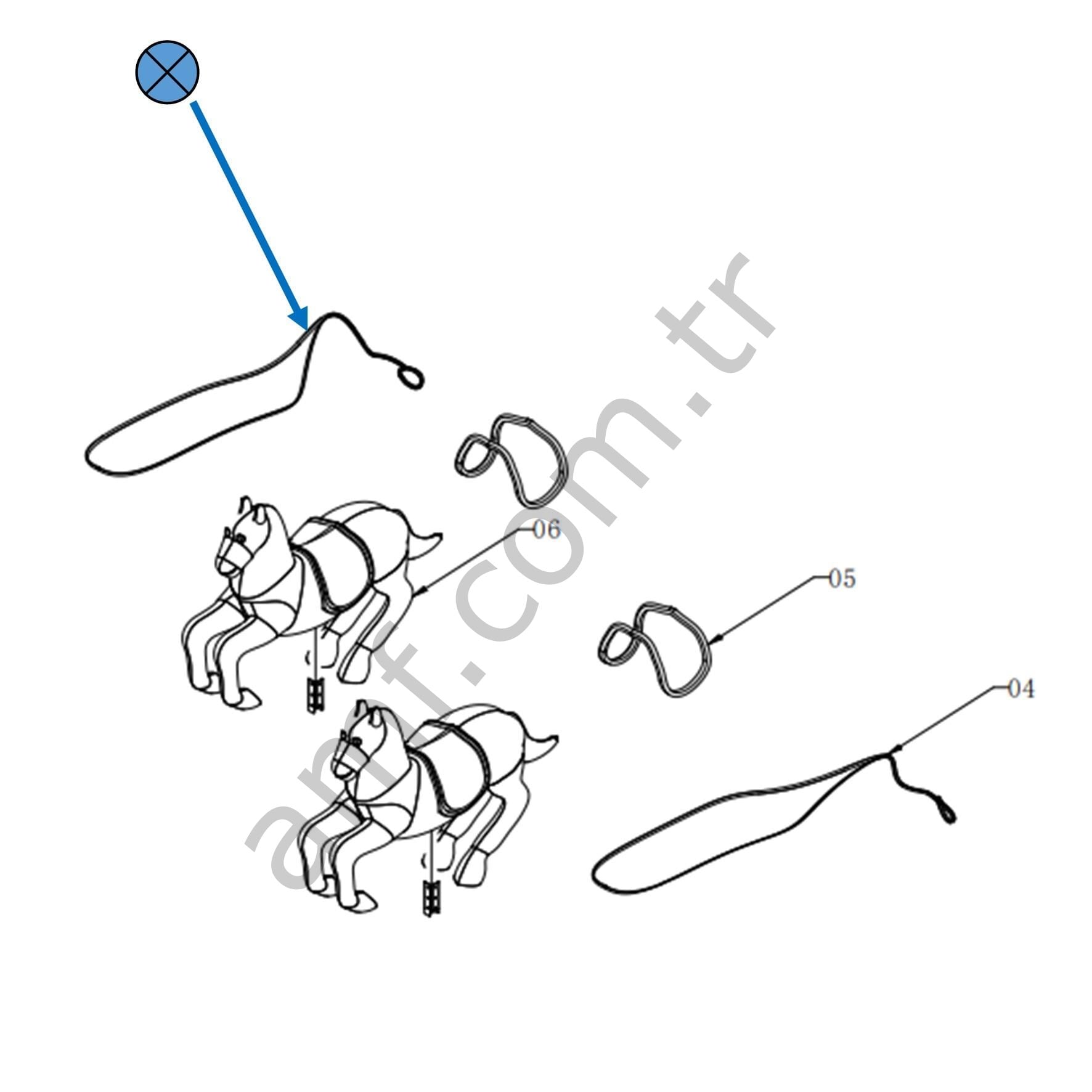 Snow Wagon, Horse Rope Snow Wagon, At İpi