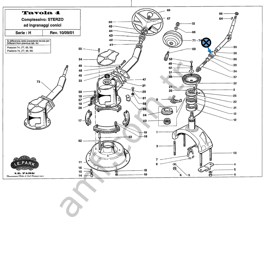 Ballbearing 6004_4C600400000000C Iepark Bumpercars, Büyük Boy, Direksiyon Orta Rulmanı