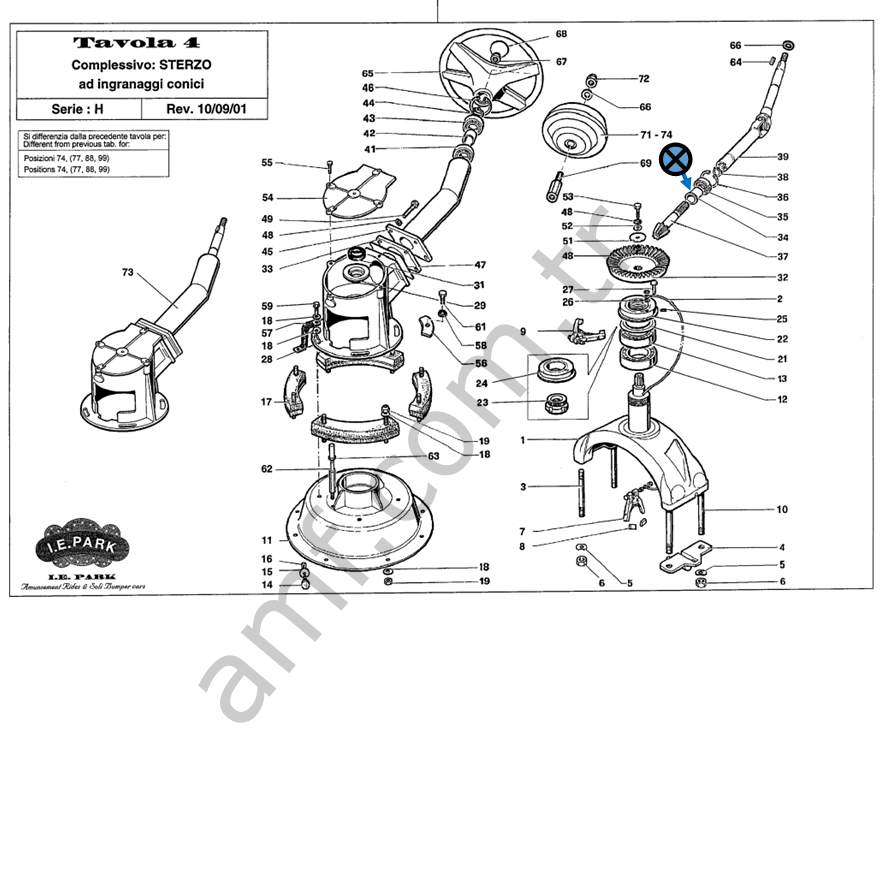 Nylon Bush Pinion Holder_2A1344/G Ierpark Bumpercars, Büyük Boy, Direksiyon Mafsal Tutucu Pvc