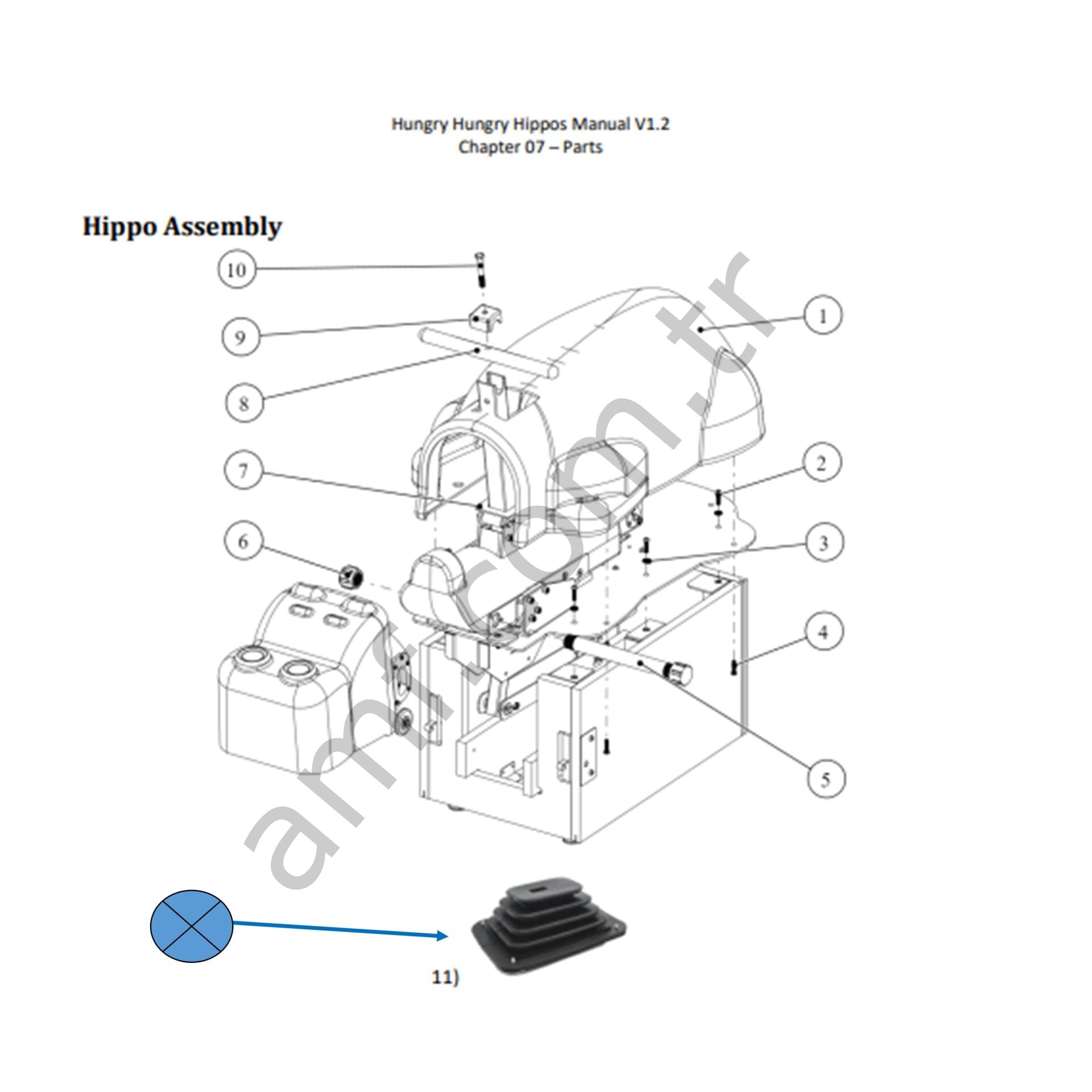 Handle Shifter Boot Rubber, With Hose_HIP-05-0004 Hungry Hungry Hippos, Körük,