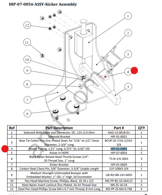 Plastic Tubing, 1,31'', 0,375 IDx0,50OD_HIP-01-0094 Hungry Hungry Hippos, Kicker Pvc Aralayıcı Boru