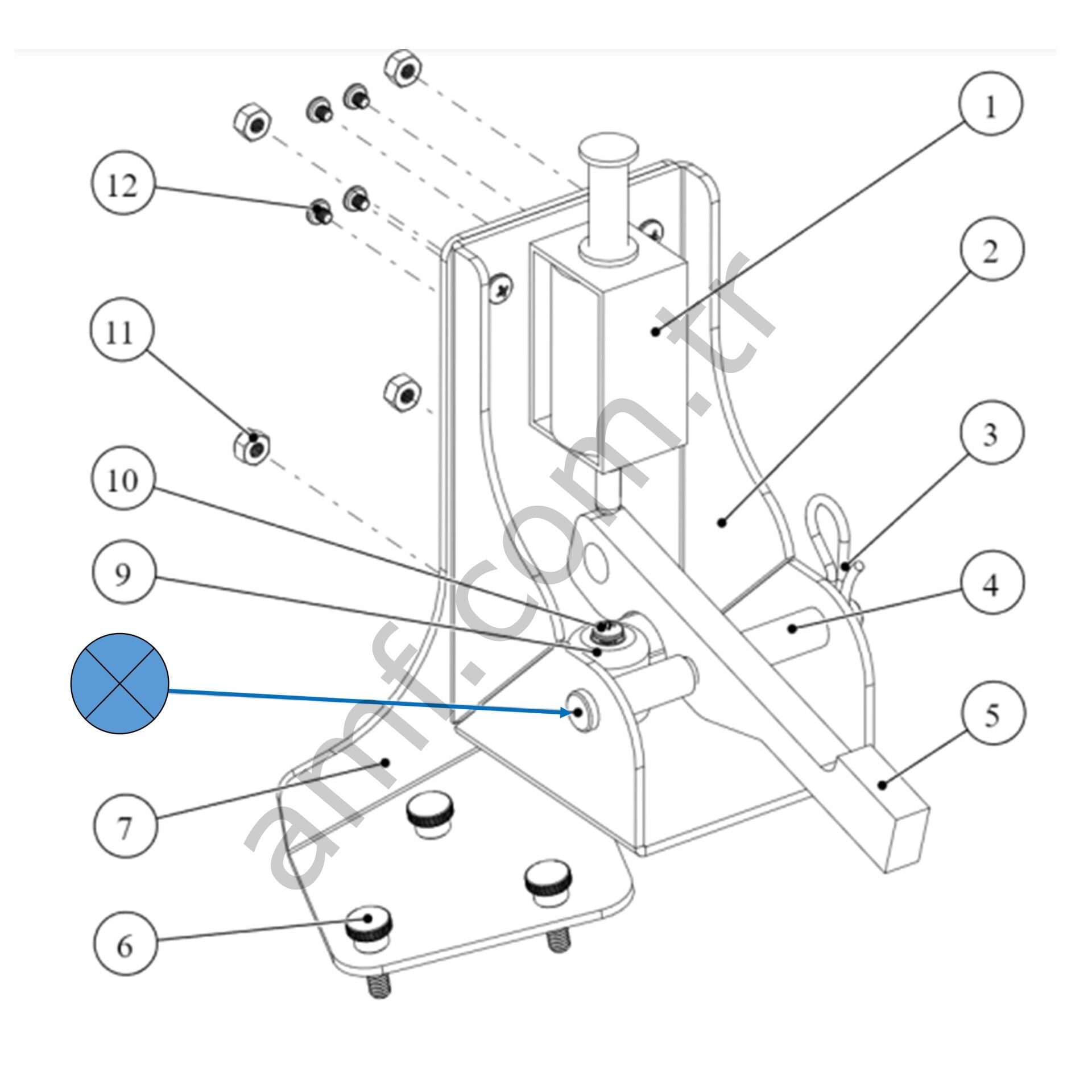 C.Steel Clevis Pin_CLP-3/8X3-3/4 Hungry Hungry Hippos, Kicker Şaft Çelik, 3/8'' Diameter, 3-3/4'' Usable Length
