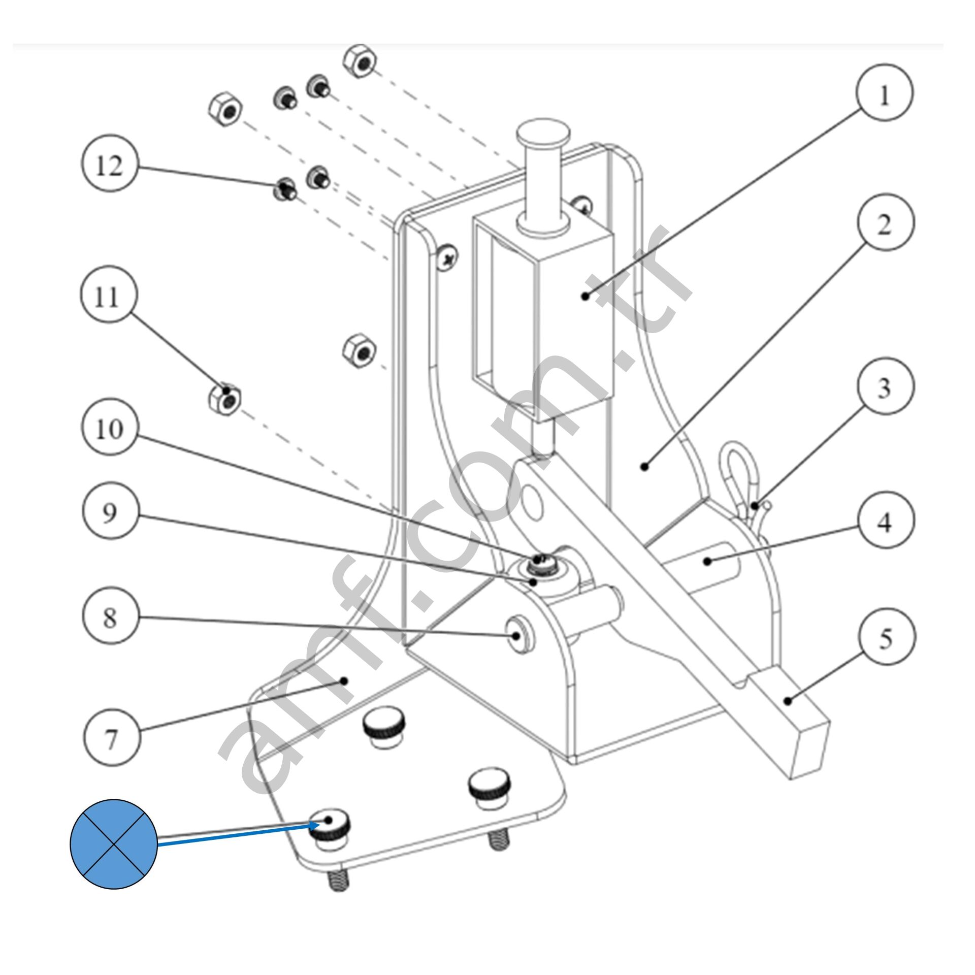 Black Nylon Raised-Head Thumb Screws_TS-N-1/4-20X1 Hungry Hungry Hippos, Kicker Bağlantı Civatası, 1/4''-20-1''